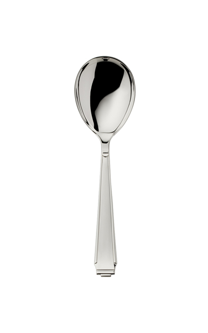 Cuchara servir ensalada pequeña, plata Art Deco