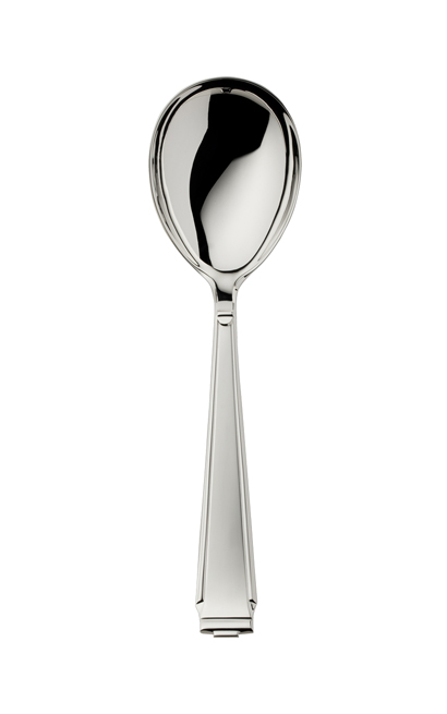 Cuchara ensalada grande, plata Art Deco