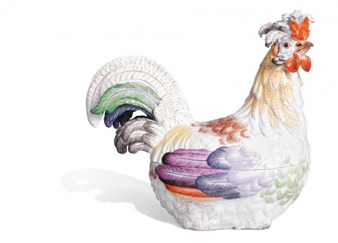 Sopera en forma de Gallina, H 28 cm  