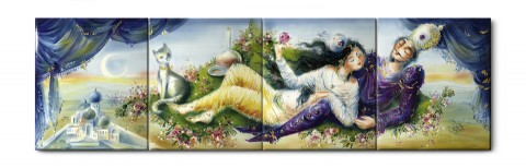 Mural de pared Pareja de amantes 63 x 224 cm