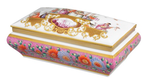 Caja de música Chinoiserie Höroldt, 21 cm 