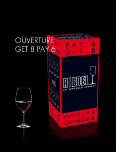 Paquete regalo juego de copas riedel value packs ouverture get 8 pay 6