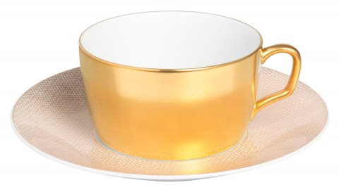 Taza para capuchino MEISSEN COSMOPOLITAN, oro/malla de oro