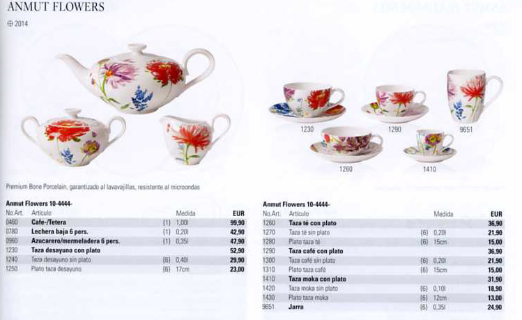 Villeroy and Boch ANMUT FLOWERS